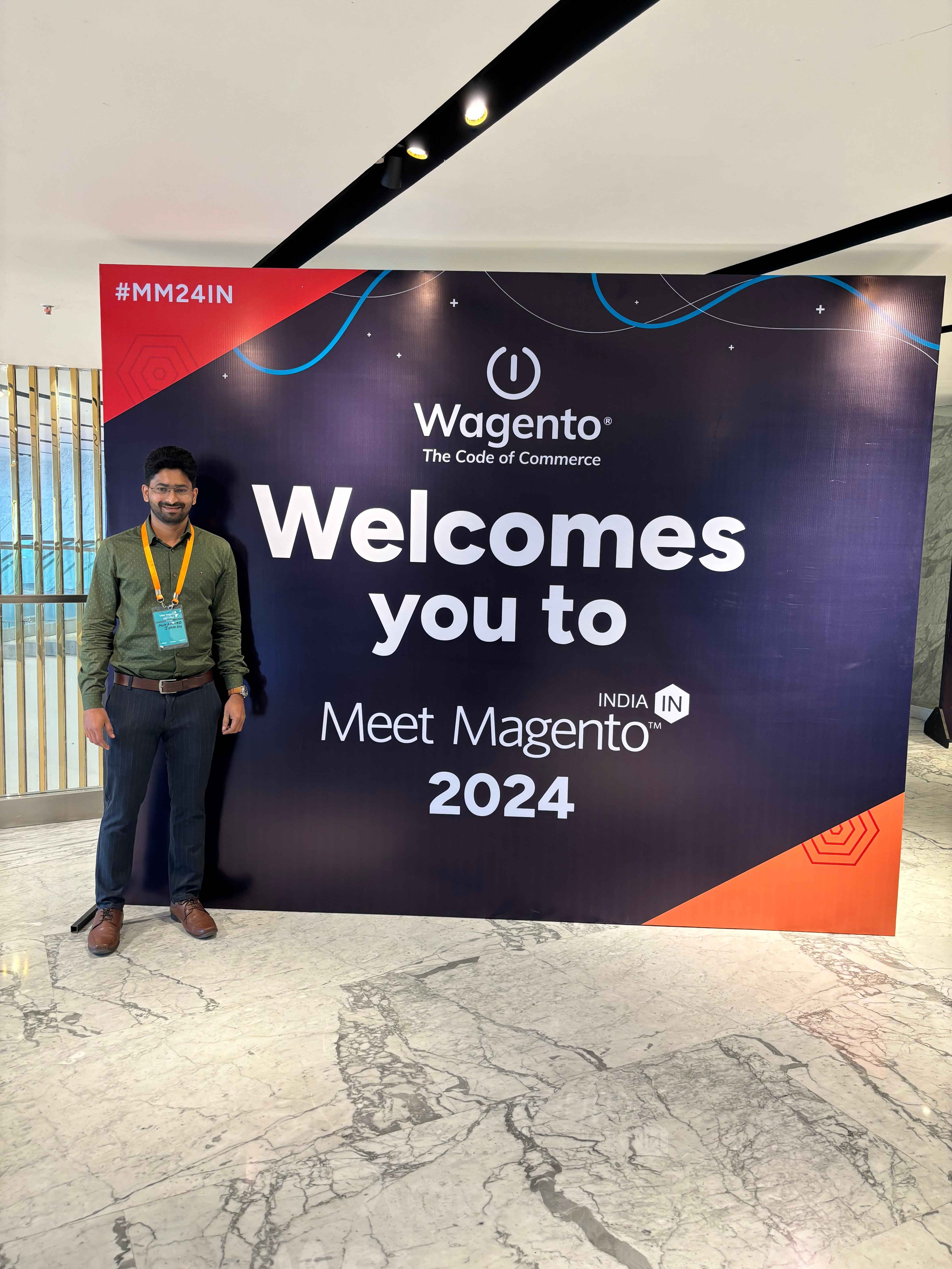 Junaidh attending Meet Magento India 2024